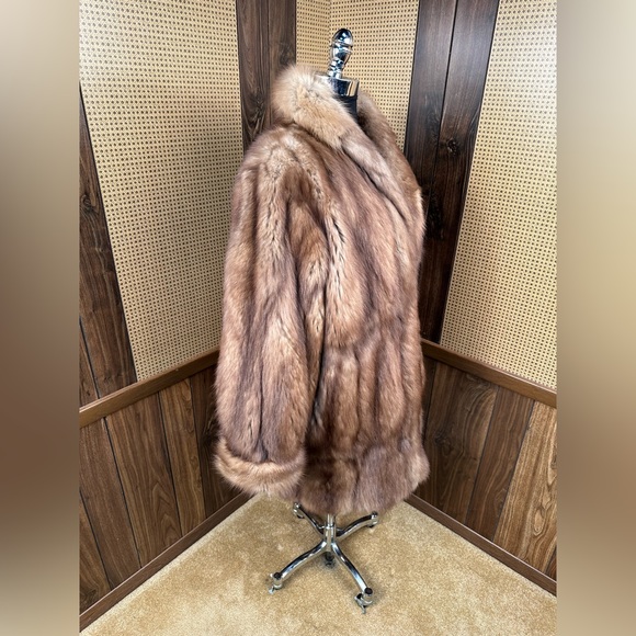 Amoress Made in Sweden Stone Marten Sable Fur Coat Jacket Stroller Medium - Picture 3 of 11